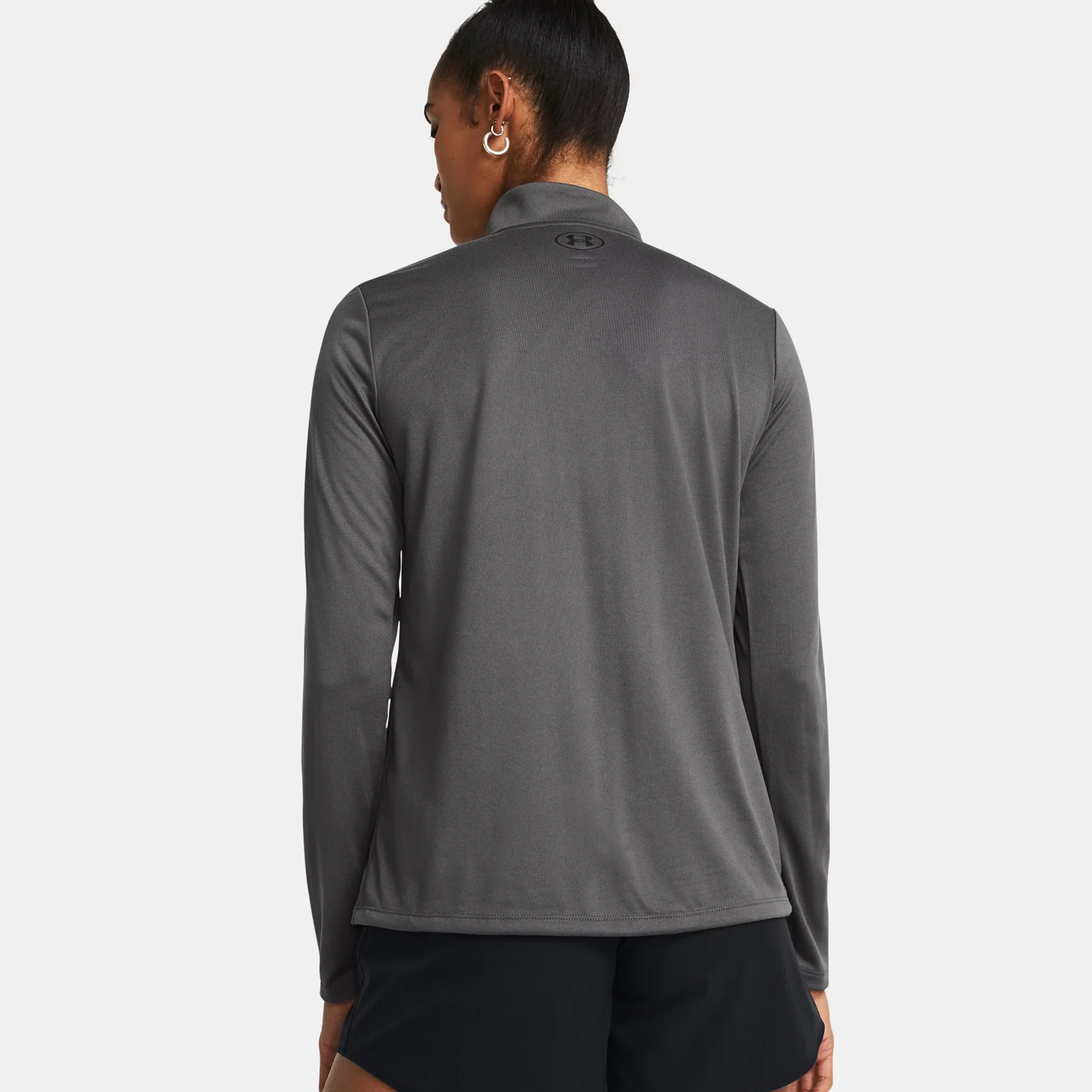 Tech 1/2 Zip Longsleeve Damen-Grau - Image 4