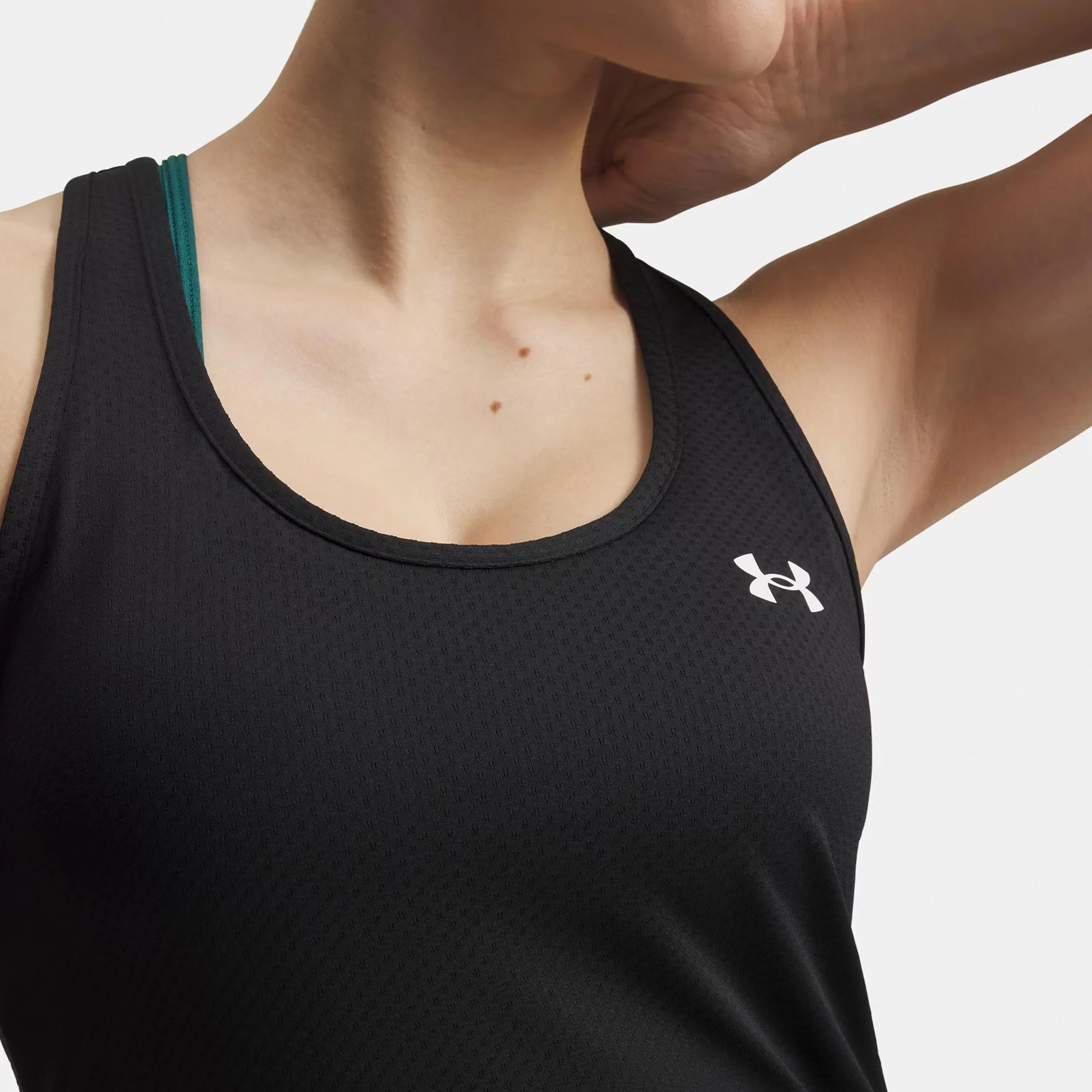 Tech Mesh Racer Tank-Top Damen-schwarz, weiß - Image 3