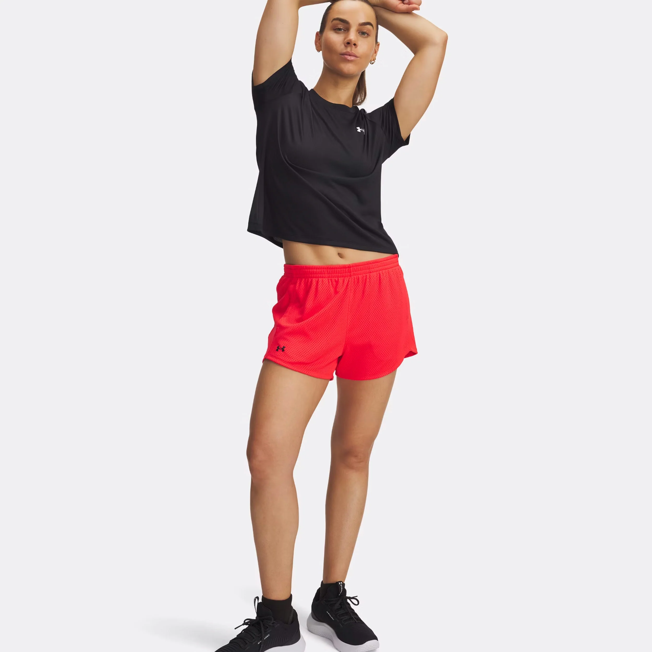 Tech Play Up Mesh Shorts Damen-Rot - Image 3