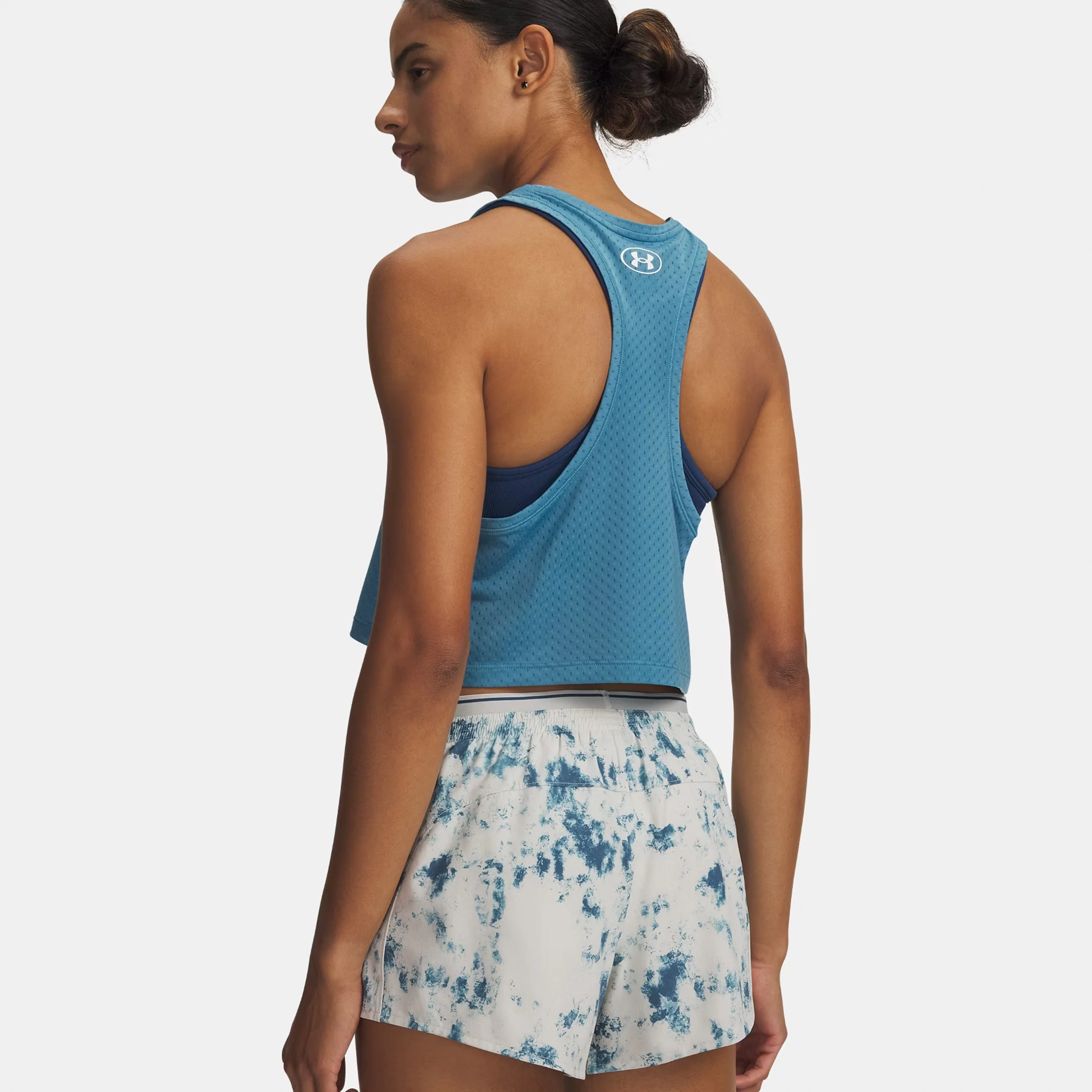 Tech Sport Mesh Crop Tank-Top Damen-blau - Image 2