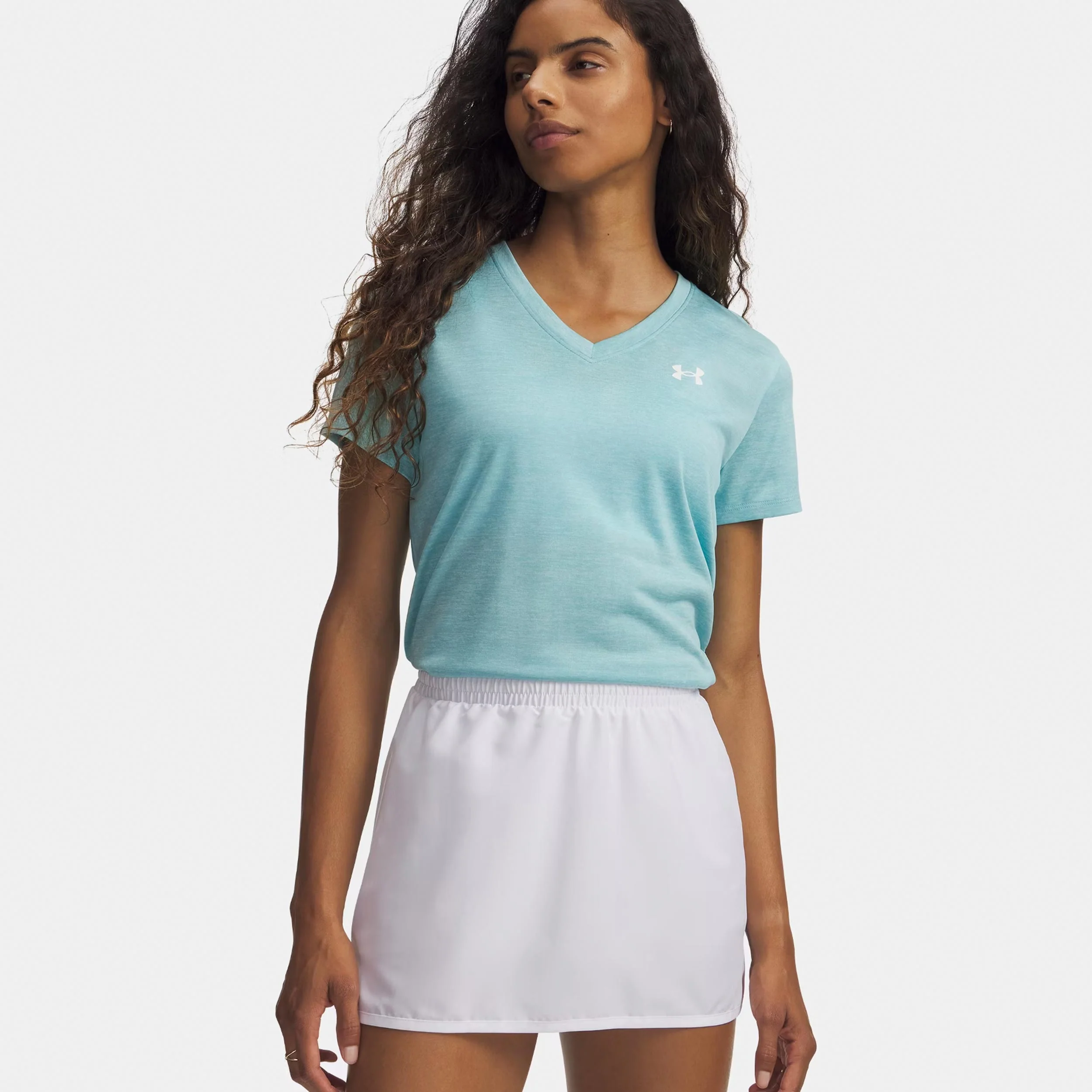 Tech Twist T-Shirt Damen-blau, weiß