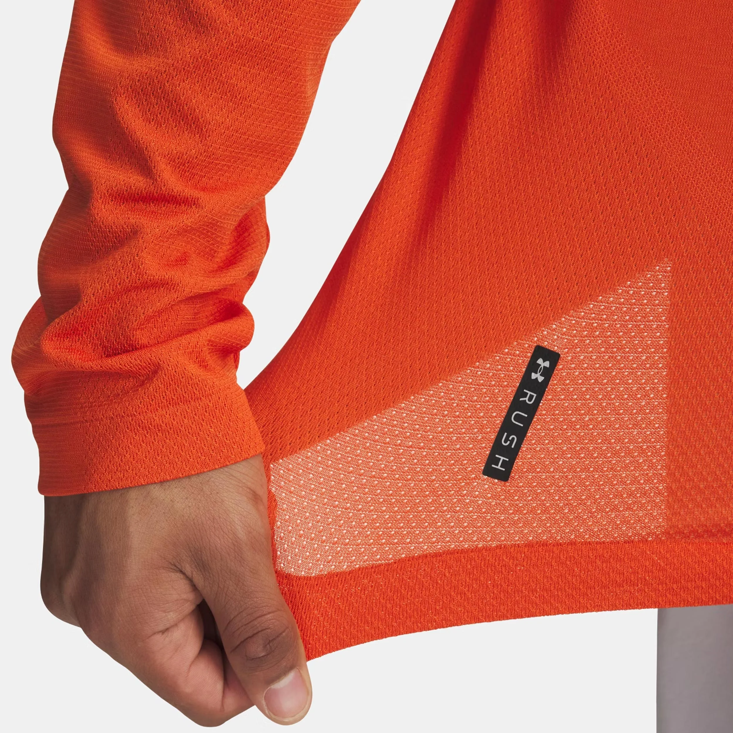 Vanish Elite Seamless 1/4 Zip Longsleeve Herren-orange - Image 3