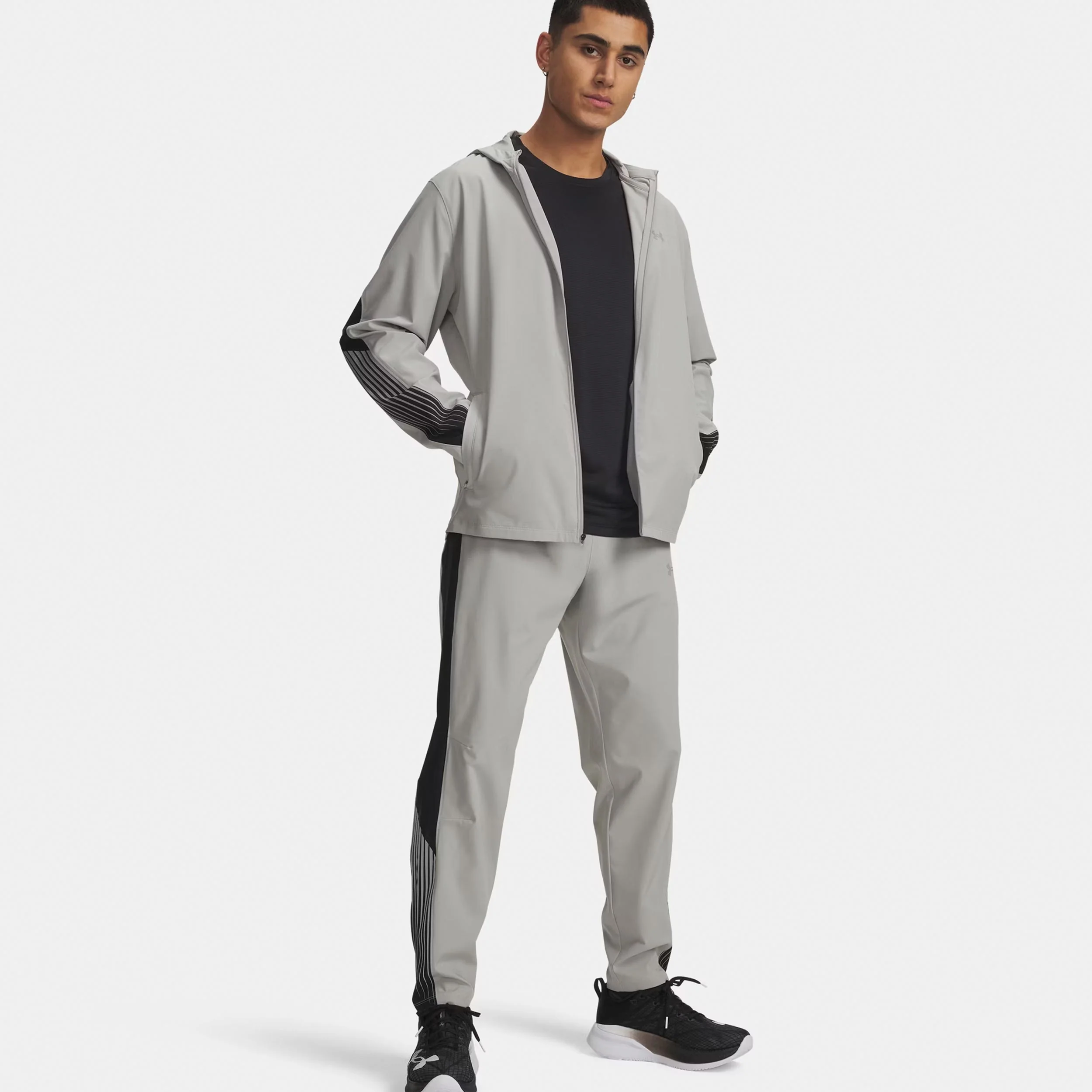 Velociti Storm Laufhose Herren-grau, schwarz - Image 3