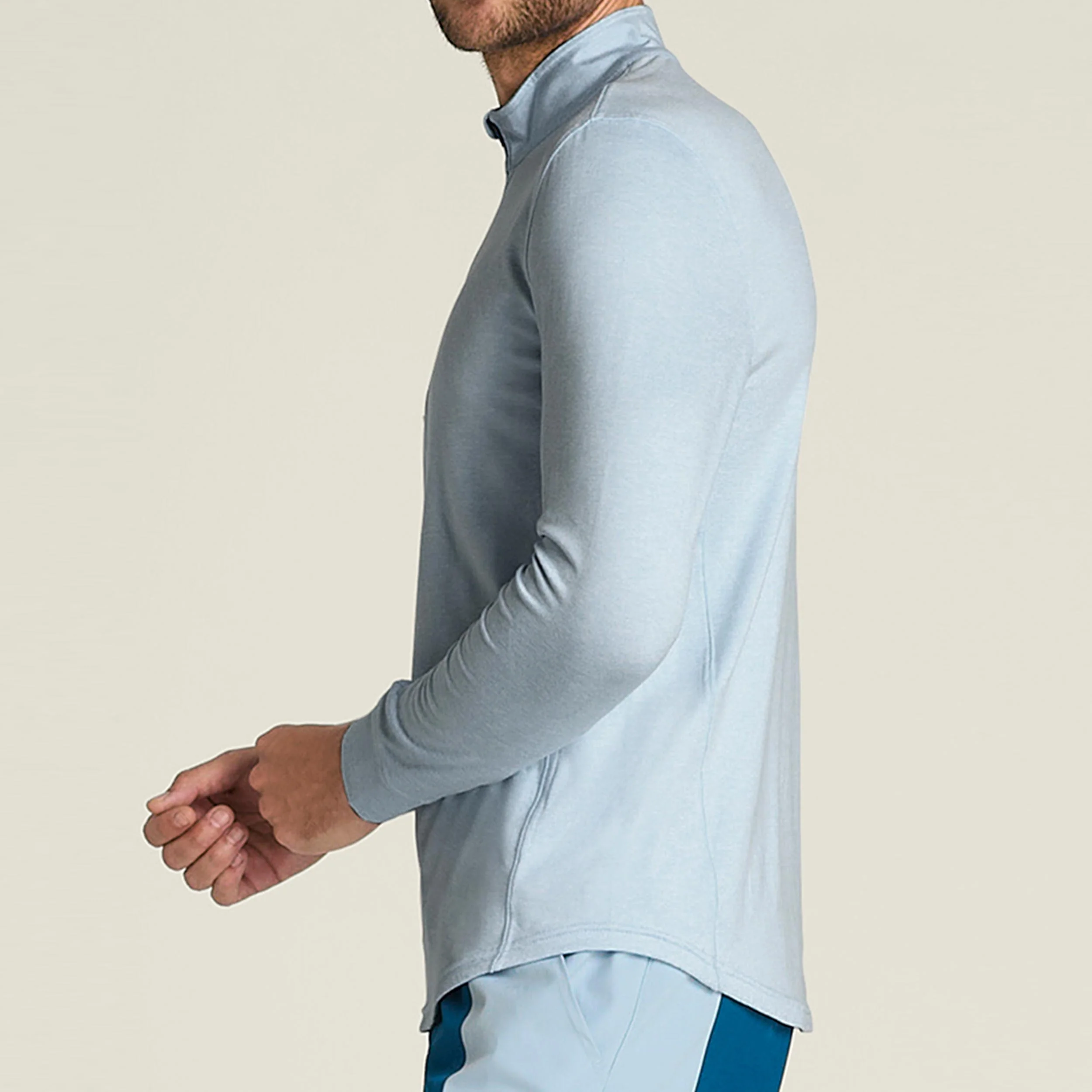 Everyday Performance Half-Zip Longsleeve Herren-blaugrau - Image 3