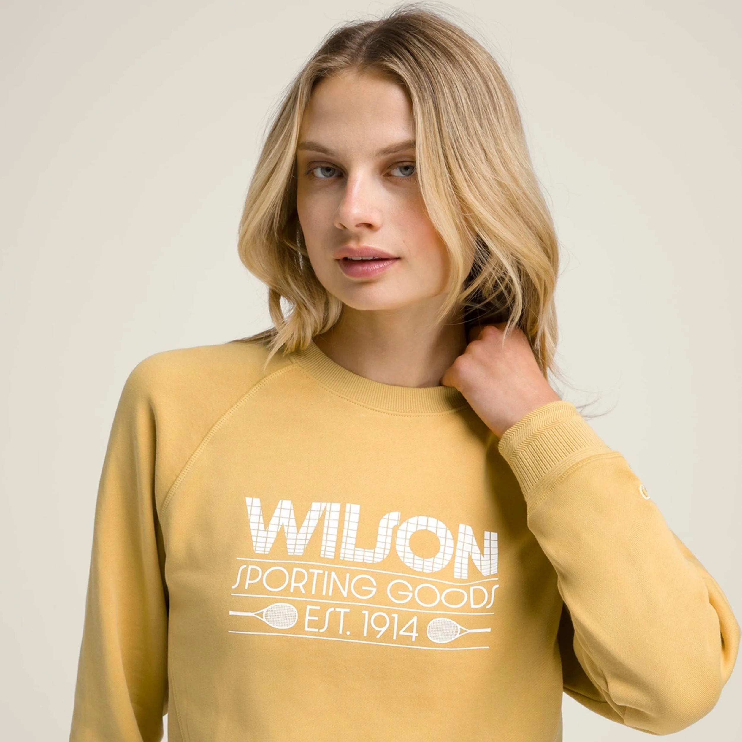 Sideline Crew Sweatshirt Damen-Goldgelb - Image 4