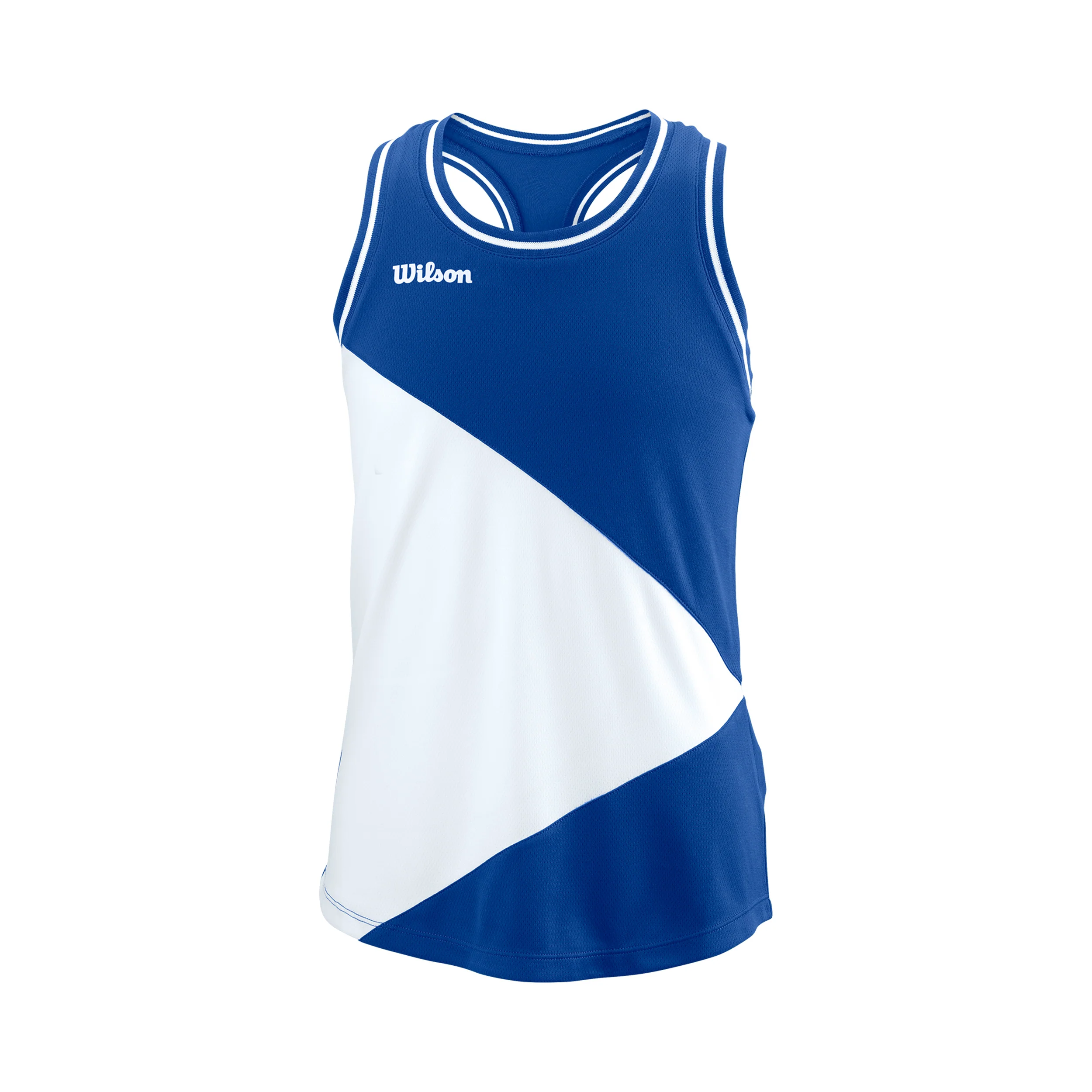 Team Tank-Top Mädchen-Blau,Weiß